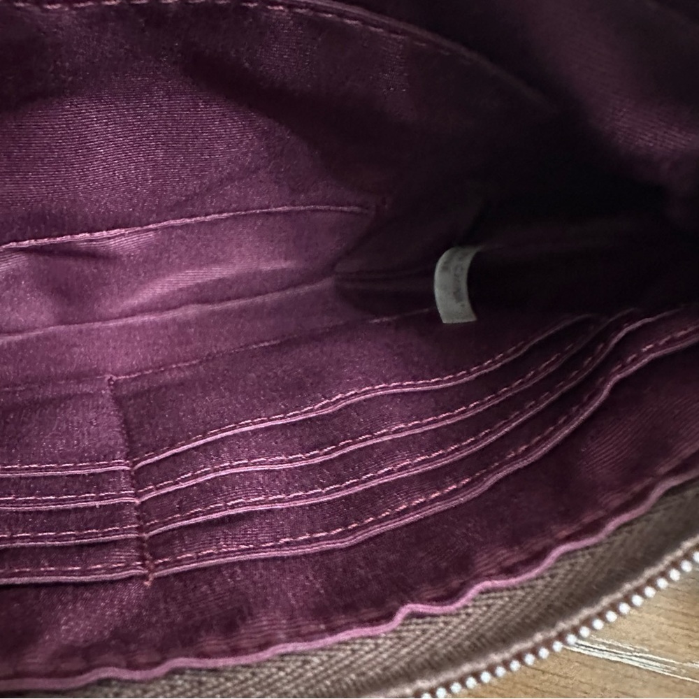 Coach Ashley Scarf Print Signature Logo Satin Shoulder Wallet - Picture 6 of 8